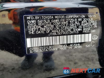 Zdjęcie 12 z 14 samochodu: 2016 LEXUS LS 460 VIN:JTHBL5EF9G5139713 - miniatura