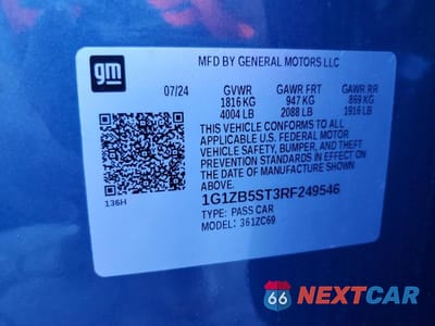 Zdjęcie 12 z 12 samochodu: 2024 CHEVROLET MALIBU LS VIN:1G1ZB5ST3RF249546 - miniatura