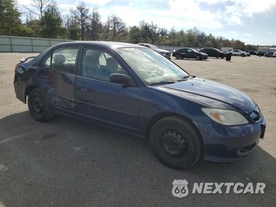 Czwarte zdjęcie samochodu z boku: 2005 HONDA CIVIC LX VIN:2HGES16535H605417 - miniatura