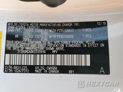 Zdjęcie 13 z 15 samochodu: 2019 LEXUS RX 450H BASE VIN:2T2BGMCA6KC035646 - miniatura