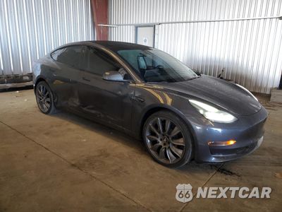 Czwarte zdjęcie samochodu z boku: 2021 TESLA MODEL 3 VIN:5YJ3E1EB0MF050967 - miniatura