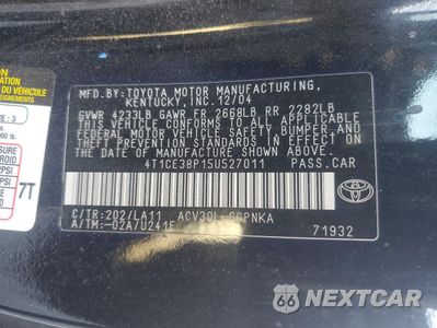 Zdjęcie 12 z 14 samochodu: 2005 TOYOTA CAMRY SOLARA SE VIN:4T1CE38P15U527011 - miniatura