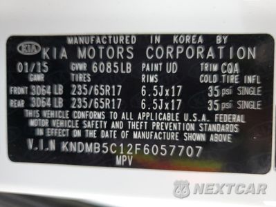 Zdjęcie 13 z 13 samochodu: 2015 KIA SEDONA LX VIN:KNDMB5C12F6057707 - miniatura