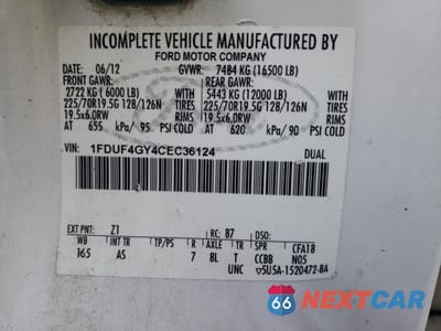 Zdjęcie 13 z 13 samochodu: 2012 FORD F450 SUPER DUTY VIN:1FDUF4GY4CEC36124 - miniatura