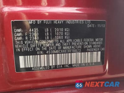 Zdjęcie 12 z 12 samochodu: 2014 SUBARU LEGACY 2.5I PREMIUM VIN:4S3BMBC66E3018873 - miniatura