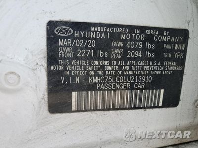 Zdjęcie 12 z 13 samochodu: 2020 HYUNDAI IONIQ SE VIN:KMHC75LC0LU213910 - miniatura