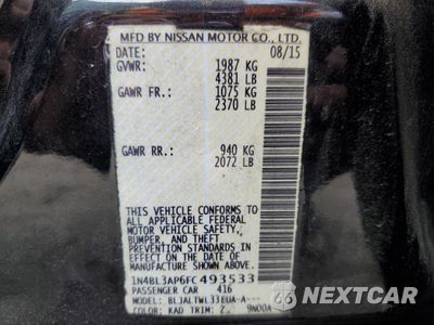 Zdjęcie 13 z 13 samochodu: 2015 NISSAN ALTIMA 3.5S VIN:1N4BL3AP6FC493533 - miniatura