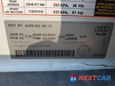 Zdjęcie 14 z 14 samochodu: 2013 AUDI A3 PREMIUM VIN:WAUDFCFM1DA007595 - miniatura