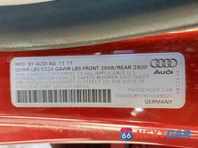 Zdjęcie 12 z 12 samochodu: 2012 AUDI A7 PRESTIGE VIN:WAU3GBFC9CN089027 - miniatura