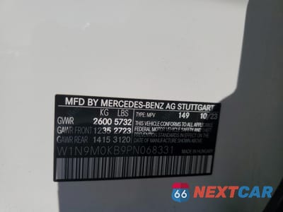 Zdjęcie 13 z 14 samochodu: 2023 MERCEDES-BENZ EQB 300 4MATIC VIN:W1N9M0KB9PN068331 - miniatura