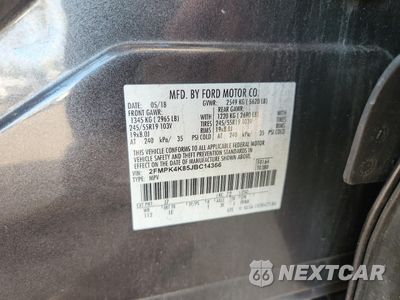 Zdjęcie 12 z 12 samochodu: 2018 FORD EDGE TITANIUM VIN:2FMPK4K85JBC14366 - miniatura