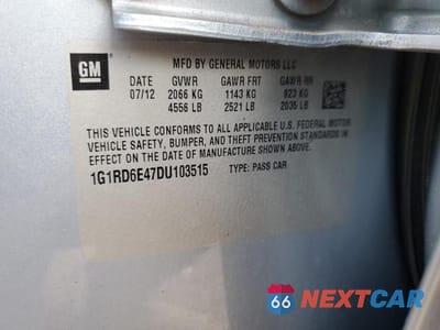 Zdjęcie 13 z 13 samochodu: 2013 CHEVROLET VOLT VIN:1G1RD6E47DU103515 - miniatura