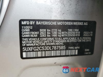 Zdjęcie 12 z 12 samochodu: 2013 BMW X6 XDRIVE35I VIN:5UXFG2C53DL787585 - miniatura