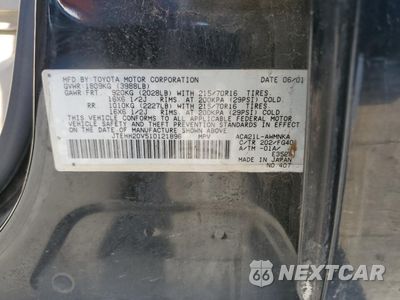 Zdjęcie 13 z 13 samochodu: 2001 TOYOTA RAV4 VIN:JTEHH20V510121896 - miniatura