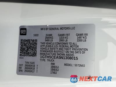 Zdjęcie 12 z 14 samochodu: 2022 GMC CANYON ELEVATION VIN:1GTH5CEA5N1308015 - miniatura