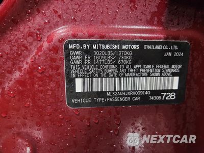 Zdjęcie 13 z 15 samochodu: 2024 MITSUBISHI MIRAGE ES VIN:ML32AUHJXRH009140 - miniatura