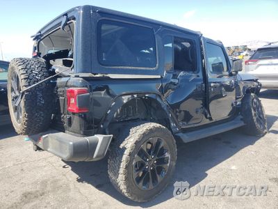 Trzecie zdjęcie samochodu z tyłu: 2022 JEEP WRANGLER UNLIMITED SAHARA 4XE VIN:1C4JJXP65NW276988 - miniatura