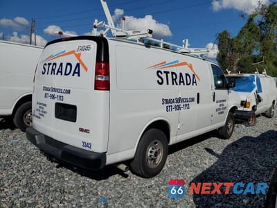 Trzecie zdjęcie samochodu z tyłu: 2023 GMC SAVANA G25 UTILITY / SERVICE VAN VIN:1GTW7AFP0P1117257 - miniatura