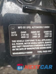 Zdjęcie 13 z 16 samochodu: 2018 BUICK REGAL TOURX PREFERRED VIN:W04GU8SX2J1105592 - miniatura