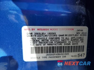 Zdjęcie 12 z 14 samochodu: 2011 MITSUBISHI LANCER ES/ES SPORT VIN:JA32U2FU0BU021928 - miniatura