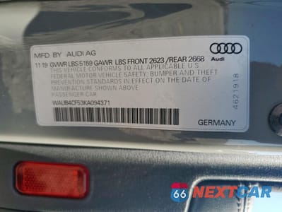 Zdjęcie 13 z 13 samochodu: 2019 AUDI S5 3.0T PREMIUM PLUS VIN:WAUB4CF53KA094371 - miniatura