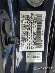 Zdjęcie 12 z 14 samochodu: 2020 HONDA INSIGHT EX VIN:19XZE4F55LE014247 - miniatura