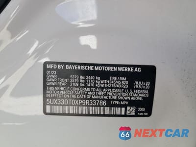 Zdjęcie 12 z 12 samochodu: 2023 BMW X4 XDRIVE30I VIN:5UX33DT0XP9R33786 - miniatura