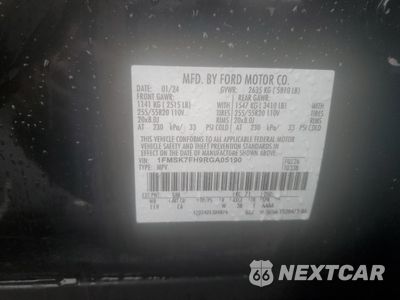 Zdjęcie 13 z 13 samochodu: 2024 FORD EXPLORER LIMITED VIN:1FMSK7FH9RGA05190 - miniatura