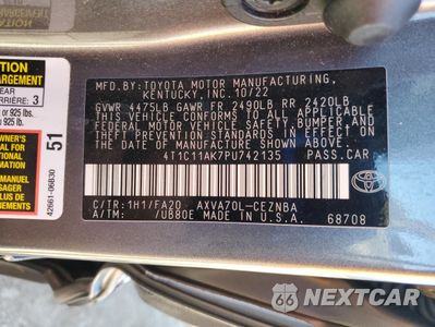 Zdjęcie 12 z 15 samochodu: 2023 TOYOTA CAMRY LE VIN:4T1C11AK7PU742135 - miniatura