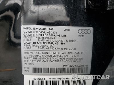 Zdjęcie 13 z 14 samochodu: 2018 AUDI Q5 PREMIUM PLUS VIN:WA1BNAFYXJ2248785 - miniatura