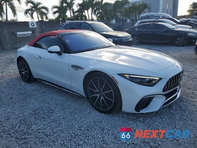 Czwarte zdjęcie samochodu z boku: 2022 MERCEDES-BENZ SL 55 AMG VIN:W1KVK8AB9NF011815 - miniatura