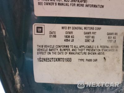 Zdjęcie 12 z 13 samochodu: 1999 PONTIAC GRAND AM SE VIN:1G2NE52T0XM701933 - miniatura