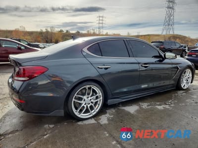 Trzecie zdjęcie samochodu z tyłu: 2019 GENESIS G70 ELITE VIN:KMTG74LE3KU011001 - miniatura