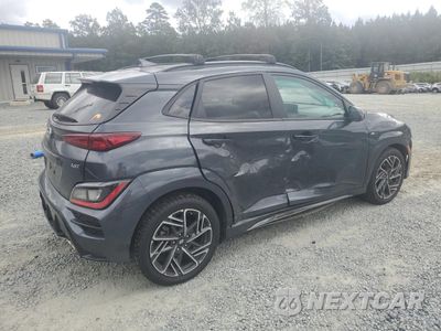 Trzecie zdjęcie samochodu z tyłu: 2022 HYUNDAI KONA N LINE VIN:KM8K33A33NU800989 - miniatura