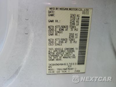 Zdjęcie 14 z 14 samochodu: 2011 NISSAN ARMADA SV VIN:5N1BA0ND4BN617033 - miniatura