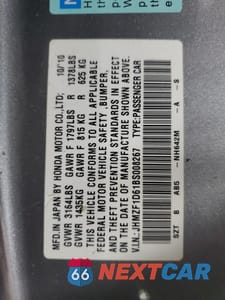 Zdjęcie 13 z 15 samochodu: 2011 HONDA CR-Z EX VIN:JHMZF1D61BS008267 - miniatura