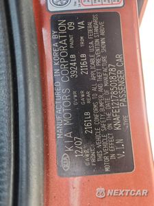 Zdjęcie 12 z 14 samochodu: 2008 KIA SPECTRA EX VIN:KNAFE121785018787 - miniatura