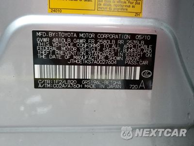 Zdjęcie 12 z 12 samochodu: 2010 LEXUS GS 350 VIN:JTHCE1KS7A0027604 - miniatura