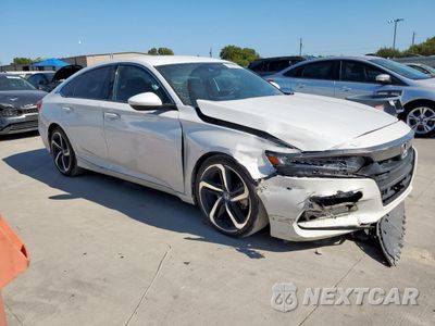 Czwarte zdjęcie samochodu z boku: 2019 HONDA ACCORD SPORT VIN:1HGCV1F35KA037694 - miniatura