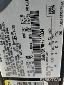 Zdjęcie 12 z 14 samochodu: 2015 FORD FUSION SE VIN:3FA6P0H70FR253034 - miniatura