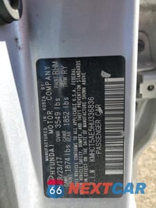 Zdjęcie 12 z 12 samochodu: 2017 HYUNDAI ACCENT SE VIN:KMHCT5AE5HU336836 - miniatura