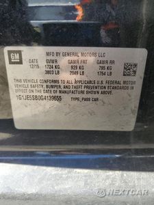Zdjęcie 12 z 12 samochodu: 2016 CHEVROLET SONIC LTZ VIN:1G1JE5SB0G4139655 - miniatura