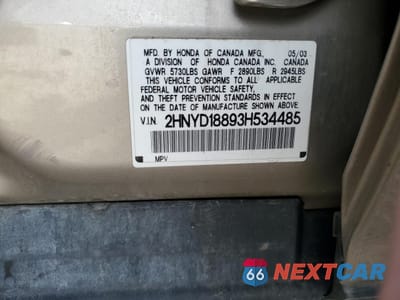 Zdjęcie 12 z 13 samochodu: 2003 ACURA MDX TOURING VIN:2HNYD18893H534485 - miniatura