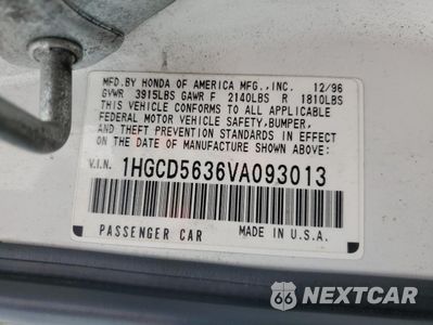 Zdjęcie 12 z 12 samochodu: 1997 HONDA ACCORD LX VIN:1HGCD5636VA093013 - miniatura