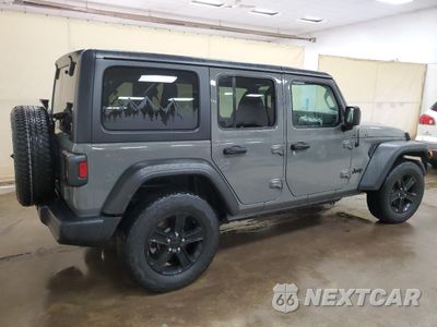 Trzecie zdjęcie samochodu z tyłu: 2021 JEEP WRANGLER UNLIMITED SPORT VIN:1C4HJXDG6MW547079 - miniatura