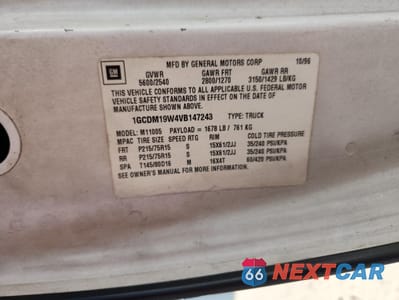 Zdjęcie 14 z 16 samochodu: 1997 CHEVROLET ASTRO VIN:1GCDM19W4VB147243 - miniatura