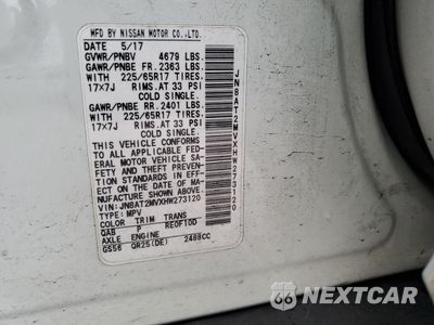 Zdjęcie 14 z 15 samochodu: 2017 NISSAN ROGUE S VIN:JN8AT2MVXHW273120 - miniatura