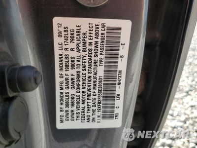 Zdjęcie 12 z 12 samochodu: 2012 HONDA CIVIC LX VIN:19XFB2F55CE380631 - miniatura