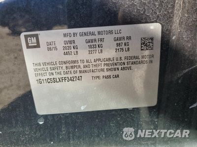 Zdjęcie 12 z 14 samochodu: 2015 CHEVROLET MALIBU 1LT VIN:1G11C5SLXFF342747 - miniatura