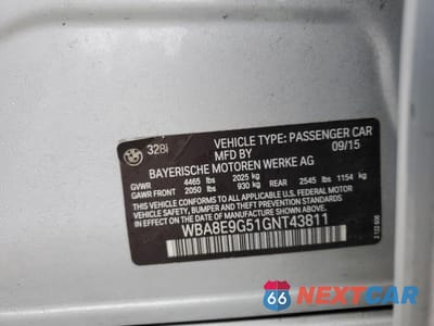 Zdjęcie 12 z 12 samochodu: 2016 BMW 328 I SULEV VIN:WBA8E9G51GNT43811 - miniatura
